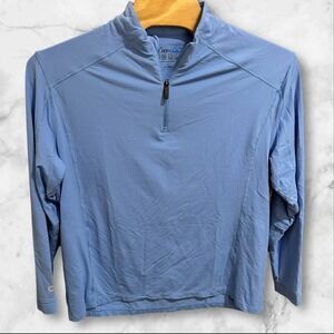 IBKUL 1/4 Zip Golf Pullover Long Sleeve Performance Shirt Blue Size‎ XL